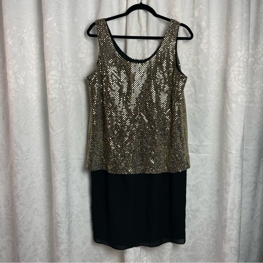 Vintage Patra Gold & Black Dress‎